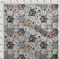 thumbnail image 4 of oneOone Cotton Flex Peach Fabric Geometrical Hexagon Stone Texture Quilting Supplies Print Sewing Fabric By The Yard 40 Inch Wide, 4 of 4