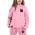 thumbnail image 4 of Huowey Vacation Outfits Winter Spring Tracksuit 2 Piece Sets Hoodies Letter Print Long Sleeve Pullover Sweatshirt Sweatpants Casual Sweatsuits For Youth Dailywear,Pink,12-13 Years, 4 of 4