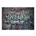 thumbnail image 1 of Brick Wall Cutting Board, Graffiti Grunge Art Wall Several Creepy Underground City Urban Landscape Print, Decorative Tempered Glass Cutting and Serving Board, Small Size, Multicolor, by Ambesonne, 1 of 1