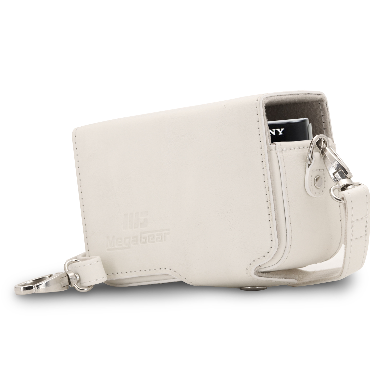 Megagear Mg14 Leather Camera Case With Strap Compatible With Sony Cyber Shot Dsc Rx100 Vii Dsc Rx100 Vi Dsc Rx100 V Dsc Rx100 Iv Dsc Rx100 Iii Dsc Rx100 Ii White Walmart Com Walmart Com