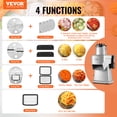 thumbnail image 3 of VEVOR Electric Vegetable Slicer, 4 in 1 Multifunctional Food Cutter, 200W Vegetable Chopper for Slicing Shredding Dicing and Slitting, with Cut-Resistant Gloves, for Commercial and Home Use, 3 of 9