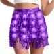 thumbnail image 5 of Cadena de cintura para danza del vientre para mujer con cuatro lentejuelas luminosas y borlas, bufanda para falda, bufanda LED de rendimiento, blusa para mujer, 5 of 5