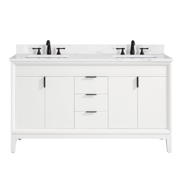 Avanity Emma-Vs61-E Emma 60" Free Standing Double Basin Vanity Set - White