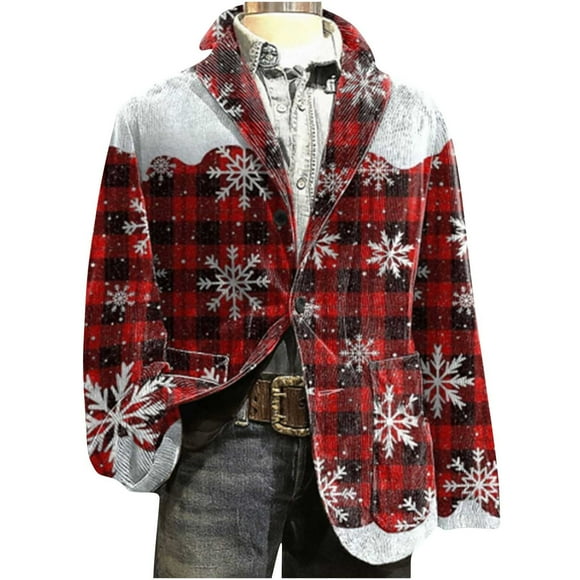 RXMEKW Party Coat for Men, Corduroy Print Ceremonial Dress with Button Closure and Pockets, Long Sleeve Hooded Blazer for Weddings and Birthday Events