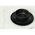 thumbnail image 5 of 10 Strawberry Street Double Line 16 Piece Dinnerware Set, Matte Black, 5 of 9