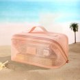 thumbnail image 6 of Lilixerw Mesh Storage Bag Coin Purse Pouch Card Holder Storage Box Wallet with Mesh & Zipper Clip for Women,9.4 x 5.1 x 5.1 inch, 6 of 6