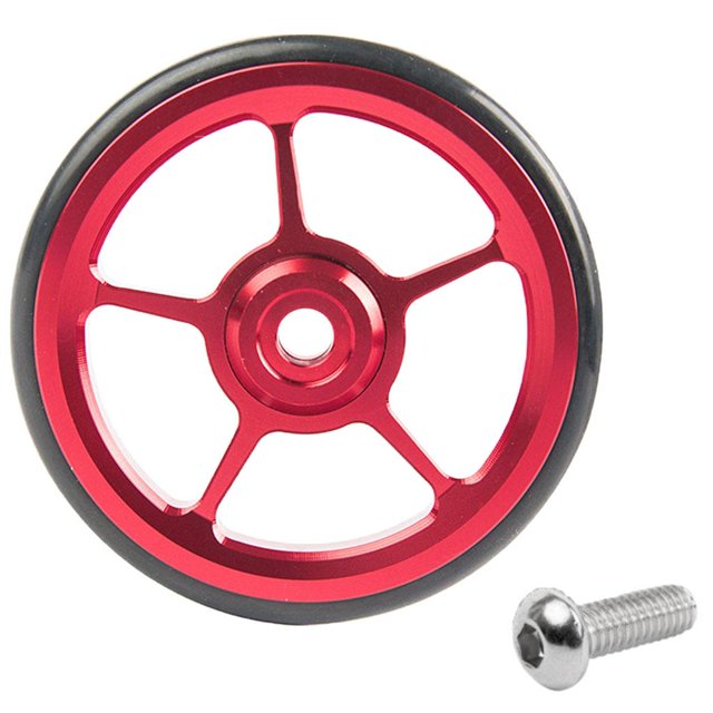 Bicicleta de Aleación 6cm Rueda Plegable de Bicicleta Plegable para Modificado - rojo Sunnimix Ruedas fáciles de bicicleta plegable