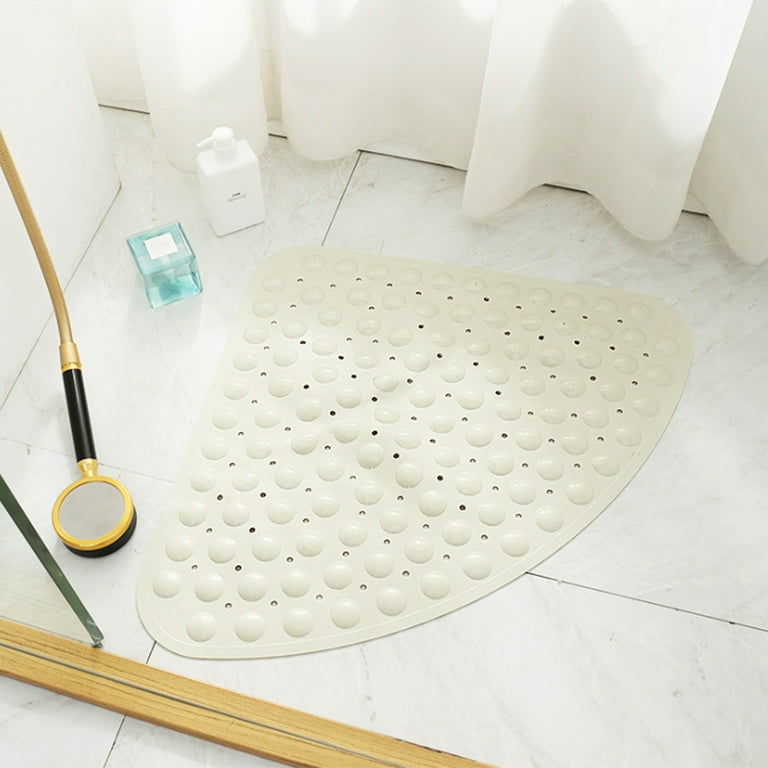 1pc Fan-shaped Shower Mat, Bathroom Non-slip Mat, Bath & Shower Foot Pad,  Hotel Washroom Hand-wash Mat