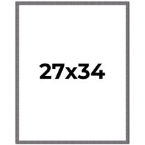 27x34 Frame Blue Kingsley Pewter Solid Wood Picture Frame Width 0.75 Inches |Interior Depth 0.5