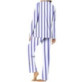 thumbnail image 7 of Cavosen Sleepwear for Women Set with Pocket Button Up 2 Piece Pajamas Sets Long Pants Long Sleeve Tops Homewear Striped Pjs Lightweight Comfy Nightwear Fall Winter Clothes, 7 of 7
