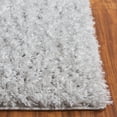 thumbnail image 4 of SAFAVIEH Lindsay Deborah Solid Polyester Shag Area Rug, Gray, 6'7" x 6'7" Square, 4 of 8