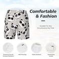 thumbnail image 6 of Picia Cute Panda pattern Mens Swim Trunks with Compression Liner Stretch Beach Shorts Quick Dry with Zipper Pockets No-Chafing Board Shorts-Large, 6 of 9