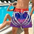 thumbnail image 6 of Lerpwige Fashion Beach Shorts Elastic Waist Quick Dry Shorts 3D Print for Men, 6 of 10