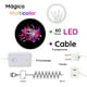 thumbnail image 2 of Tira Navideña Decorativa 60 Focos Luz Led Multicolor 8 Funciones Importadora La Merced Cable Transparente 3 m, 2 of 4