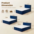 thumbnail image 4 of Vcatnet 16.7 inch Twin Mattress with Headboard, Bedroom Furniture Corduroy Cloud Bed, No Assembly Required, Blue, 4 of 10