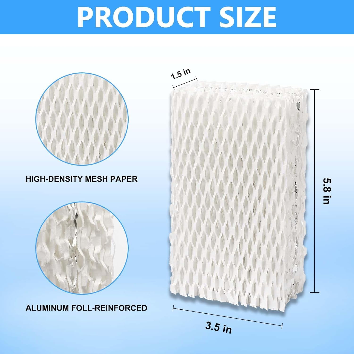 4 Pack Wf813 Eqwf813 Humidifier Filters Compatible with Equate Eq-2119-Ul Relion RCM-832 RCM-832N ProCare PCCM-832N Cool Mist Replacement Filter