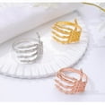 thumbnail image 2 of Zhuge Family Hotel Restaurant Desktop Decoration Napkin Rings, New Halloween Palm Napkin Rings Metal Napkin Rings -6 pieces (Silver), 2 of 4