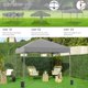 thumbnail image 2 of Songqin 10x10 1-Person Setup Pop Up Canopy Tent, Instant Portable Commercial Canopy Tent, Outdoor Gazebo with 1-Button Push, Wheeled Bag & 4 Sandbags for Home, Party & Outdoor Activities, Light Gray, 2 of 18