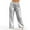 Silver, variant on lulshou Women's Pants Fashion Womens Elastic Waist Thin Stretch Skinny Solid Pocket Trousers Work Pants