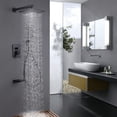 thumbnail image 3 of Topcobe 10 inches Wall Mounted Square Rainfall Pressure Balanced Complteted Shower System with Rough-in Valve for Home, 3 Function, 3 of 6