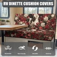 thumbnail image 4 of XYZCANDO Cow Floral RV Dinette Cushion Covers Stylish Camper Decor Universal Couch Cushion Covers for Women Furniture Covers for Sofa and Loveseat Comfortable Slip Covers for Loveseat Red, 4 of 7