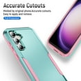thumbnail image 2 of SaniMore for Samsung Galaxy A15 5G Case, Military Grade Drop Protection Slim Hard PC + Shock Absorption TPU Bumper Dual-Layer Shockproof Anti-Scratch Cover for Galaxy A15 5G 2024, Mint+Pink, 2 of 6