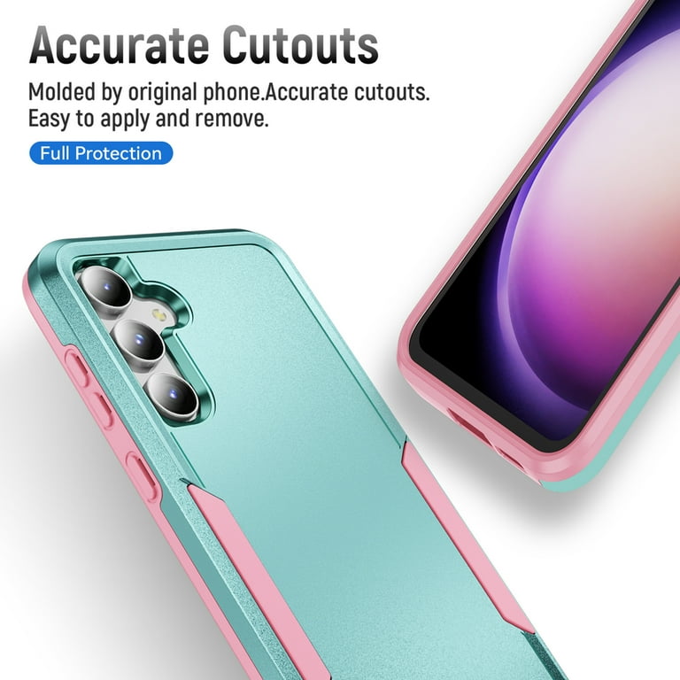 Dteck for Samsung Galaxy A16 5G Case, Heavy Duty Rugged Shockproof Protective Phone Cover for Samsung Galaxy A16 5G, Mint+Pink Dteck for Samsung Galaxy A16 5G Case, Heavy Duty Rugged Shockproof Protective Phone Cover for Samsung Galaxy A16 5G, Mint+Pink