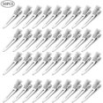 thumbnail image 1 of 50 Pack 1.75 Inches Single Prong Hair Clips Silver Section Clips Metal Clips Hair Pins for Curls, 1 of 5