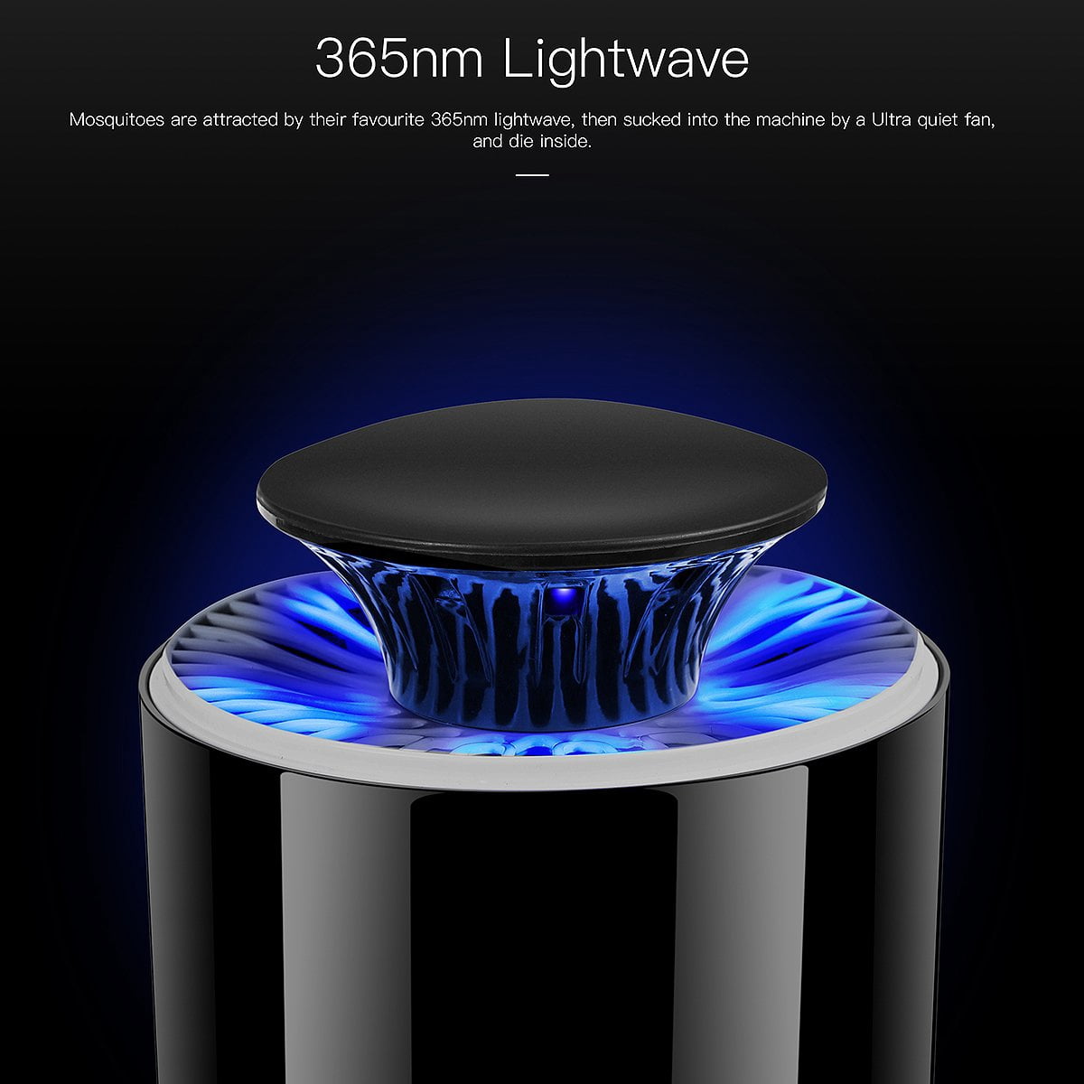 Mosquito Trap, Indoor USB Powered Bug Zapper Fly Trapper Electric Insect Catcher with Smart Sensor for Fruit Fly, Mosquito