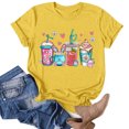 thumbnail image 4 of YDLCAFD Hauts à Dos Ouvert pour Femmes Blouse Décontractée pour Femmes Chemises Imprimées pour le Jour de Pâques Col Rond Manches Courtes Tee Tops Tunique Chemise à Bretelles Spaghetti Débardeurs pour Femmes, 4 of 4