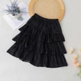 thumbnail image 7 of hoksml Girls Back to School Tiered Layered Skirt, Elastic Waist Mid-Length Flowy Skirt for Kids, 7 of 7
