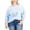 Light Blue, variant on LOVE TRIBE Womens Light Blue Long Sleeve Crew Neck T-Shirt Plus 2X