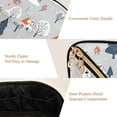 thumbnail image 5 of FORMRS Makeup Bag Travel Cosmetic Organizer for Women Fold Flat Zipper Pouch with Handle, Gray Cartoon Houses, 5 of 8