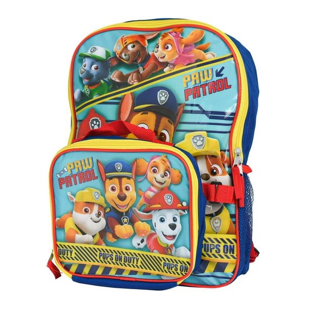 paw patrol backpack and lunchbox set