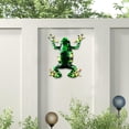 thumbnail image 5 of Miulika 2x Frog Statue Colorful Anti-Rust Metal Einfach Zu Installieren Wall Decor Sculpture for Indoor Yard Fence Trees Fences Sidewalk, 5 of 9