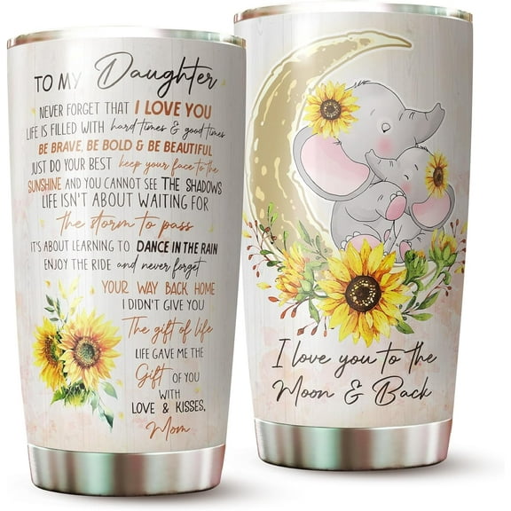 Daughter Tumbler - Gifts for Daughter on Mothers Day, Christmas, Birthday - To My Daughter Cup - Daughter Mug - Gifts For Daughter From Mom, Daughter - Gifts for Daughter on Birthday, Christmas