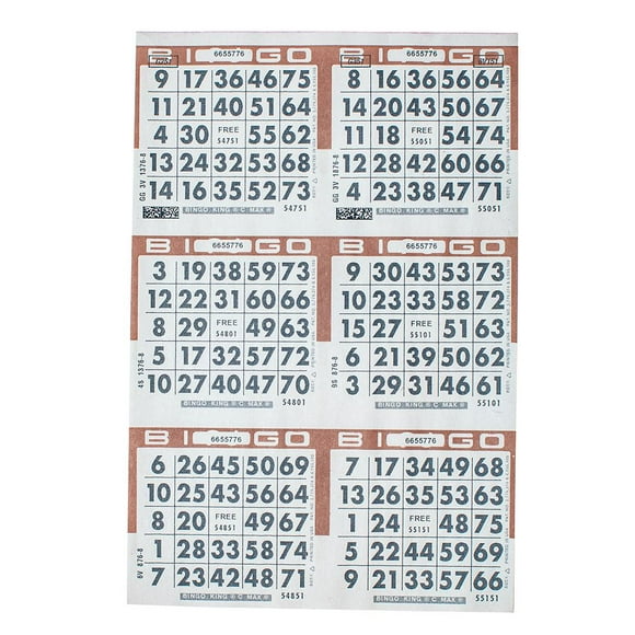 Disposable Bingo Cards
