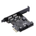thumbnail image 4 of STW PCI-E to USB 3.0 2-Port PCI Express Card Mini PCI-E USB 3.0 Hub Controller Adapter with Internal USB 3.0 19-Pin Connector and 5V 4 Pin Male Power Dual Port Connector, 4 of 7