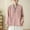 Pink, variant on Women Solid Color Chinese Blouse Tops Cotton Blend Long Sleeves Mandarin Collar Ethnic Shirt Mothers day Gifts for Wife