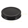 thumbnail image 2 of Minkissy 10Pack Home Users Mason Jar Lids Wide Mouth Canning Supplies Black, 2 of 8
