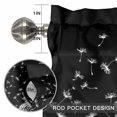 thumbnail image 2 of Dandelion Plants Window Valance for Kitchen, Vintage White Dandelions Blossom Flying Fluffy Black Back Rod Pocket Short Curtain for Small Windows, Light Filtering Decorative Valance, 60 x 14 Inch, 2 of 9