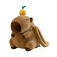thumbnail image 4 of Segolike Plush Capybara Backpack, Cute 13.8 inch Capybara Stuffed Animal for Party, Birthday Gift Orange, 4 of 8