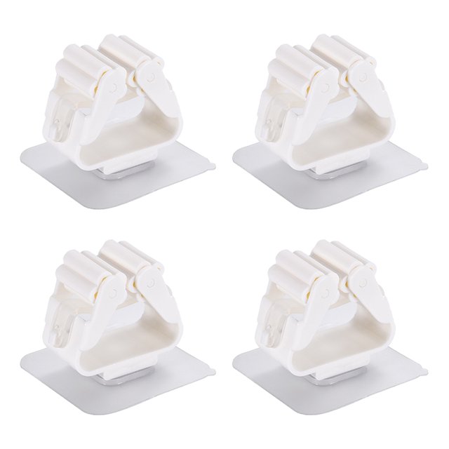 Soporte para escobas, colgador de escobas y recogedores para el hogar, cocina, jardín, sistemas de almacenamiento de garaje, 4 piezas