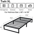 thumbnail image 3 of Lutown-Teen 10 inch Twin XL Bed Frames No Box Spring Needed, Noise Free, Easy Assembly, Black, 3 of 5