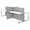 Pure White, variant on Easy Office 60W 4 Person Desk with 45H Panels in White - Engineered Wood