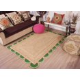 thumbnail image 3 of Handwoven Jute Area Rug - 2' x 16' Feet - Rustic Beige Reversible Rectangular Rugs for Bedroom, Kitchen, Living Room - Vintage Natural Braided Entry Floor Décor Boho Jute Rug (Green, 2x16 ft), 3 of 8