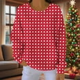 thumbnail image 4 of EchfiProm Womens Merry Christmas Sweatshirts Pullover Sweatshirt Cute Snowman Holiday Xmas Oversized Shirts for Women, 4 of 7