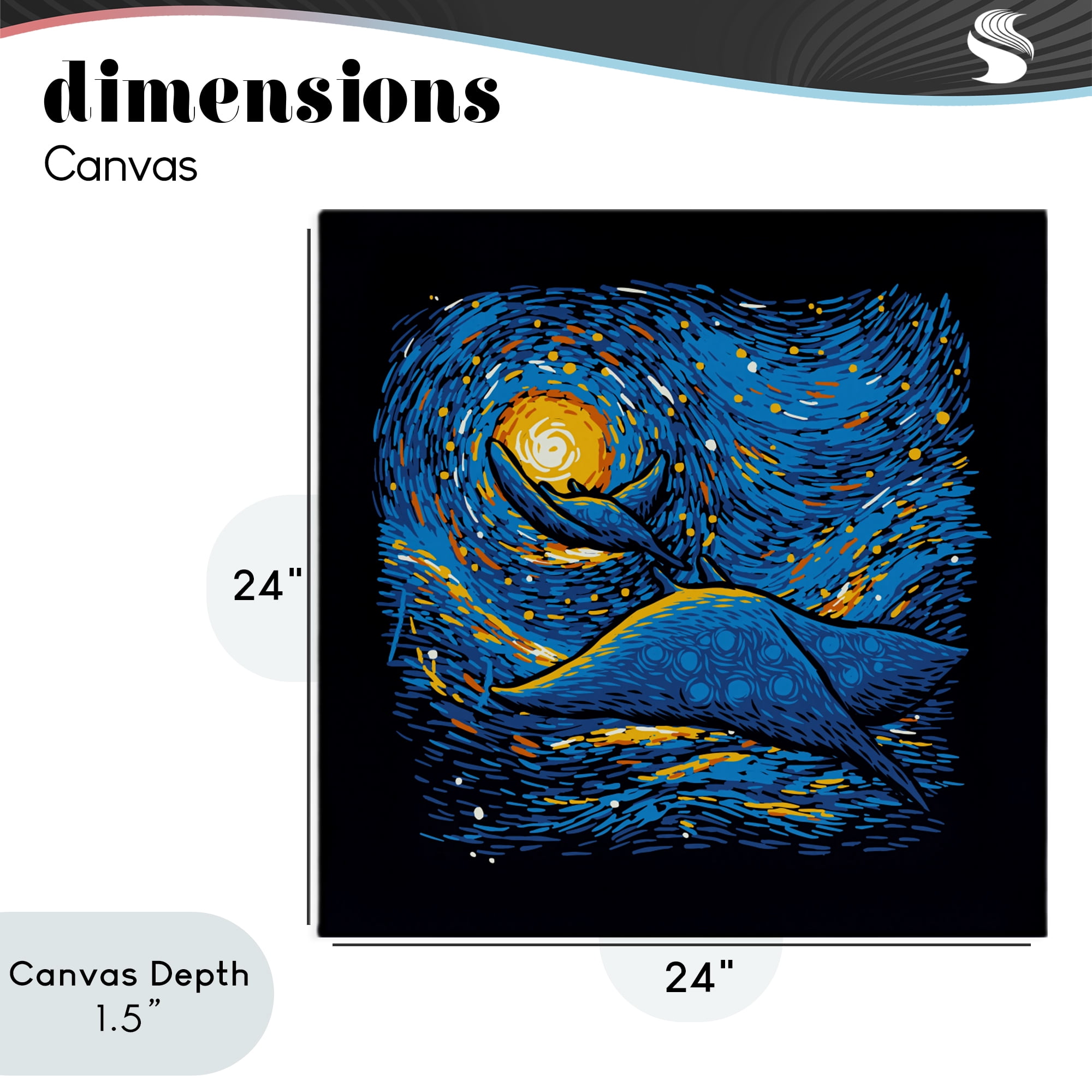 Stupell Industries Impressionist Manta Rays Canvas Wall Art, design by Tobe Fonseca