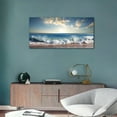 thumbnail image 2 of 1 Piece Sunset Beach Canvas Wall Art Ocean Wave Picture Seascape Nature Painting Print Artwork Living Room Bedroom Office Home Wall Decoration Frameless Canvas Painting, 2 of 6