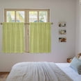 thumbnail image 4 of Vintage Fruit Green Kitchen Curtains, Farmhouse Retro Solid Color Linen Texture Light Filtering Window Curtain Panels, 2Pcs Rod Pocket Window Treatments Set for RV Dining Room Study Room 42x45 Inches, 4 of 9